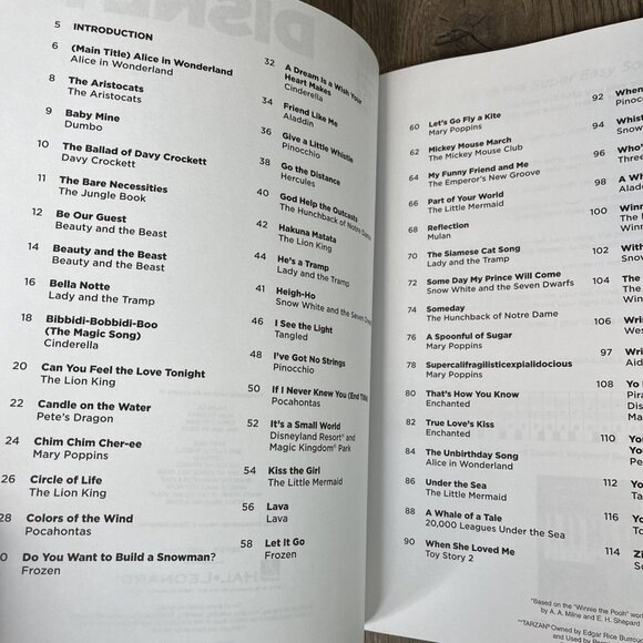 Disney Super Easy Songbook Sheet Music Right Hand Melody Piano Hal Leonard - Picture 5 of 5